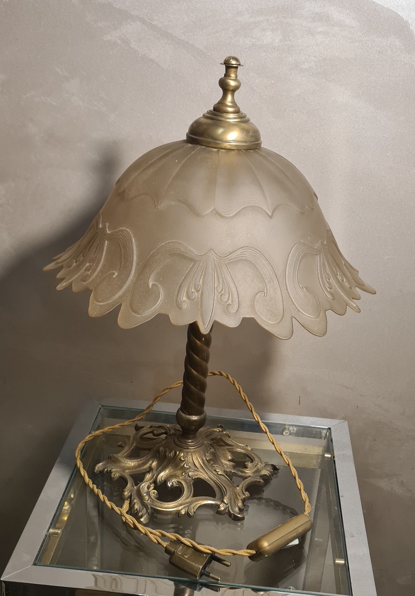 Lampe bronze et laiton art nouveau 1900 a 30s