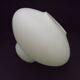 Large French Vintage Retro White Opaque Glass Pendant Ceiling Light Shade