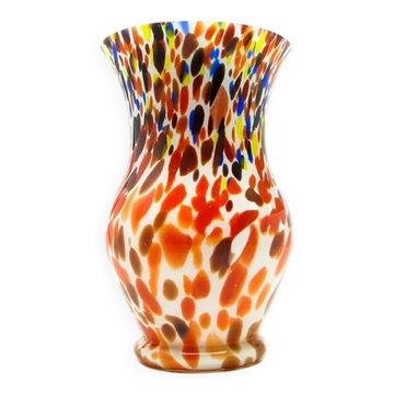 A9p kralik - art deco spatterglass vase 1930