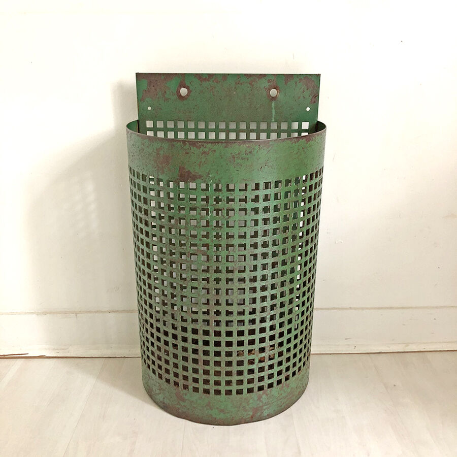 Metal basket of public garden