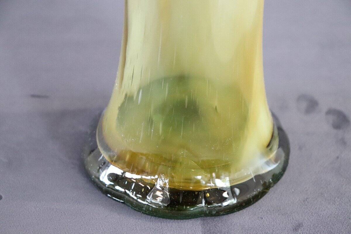 Vintage Italian Tall Vase In Murano Art Glass, 1960s