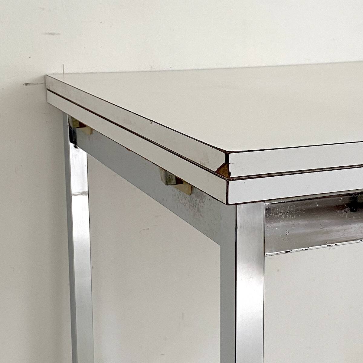 Vintage 1970s white formica extending table