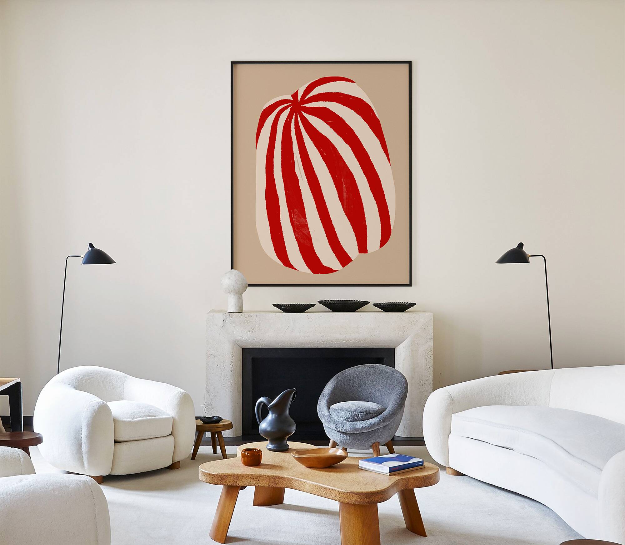 Abstract stripes giclee print, 50x70cm