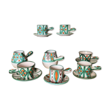 Coffee service Antoine Fazio Vallauris 14 pieces