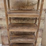 Ancien rack - étagère d'atelier en teck birman
