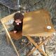 Bureau enfant en bois avec sa chaise pliante