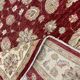 Tapis Zeigler en laine rouge fait main, motif floral, pour salon et séjour, 144 x 190 cm