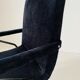 1960s vintage black velvet armchair