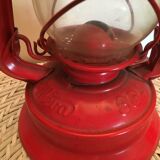 Lampe tempête rouge Meva 864 vintage