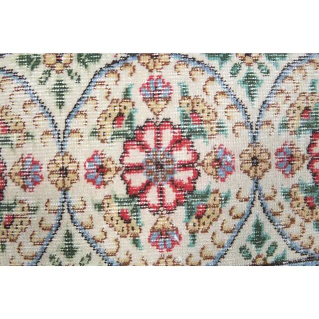 1970s Turkish Oushak Handmade Wool Cotton Beige Area Rug 101x191