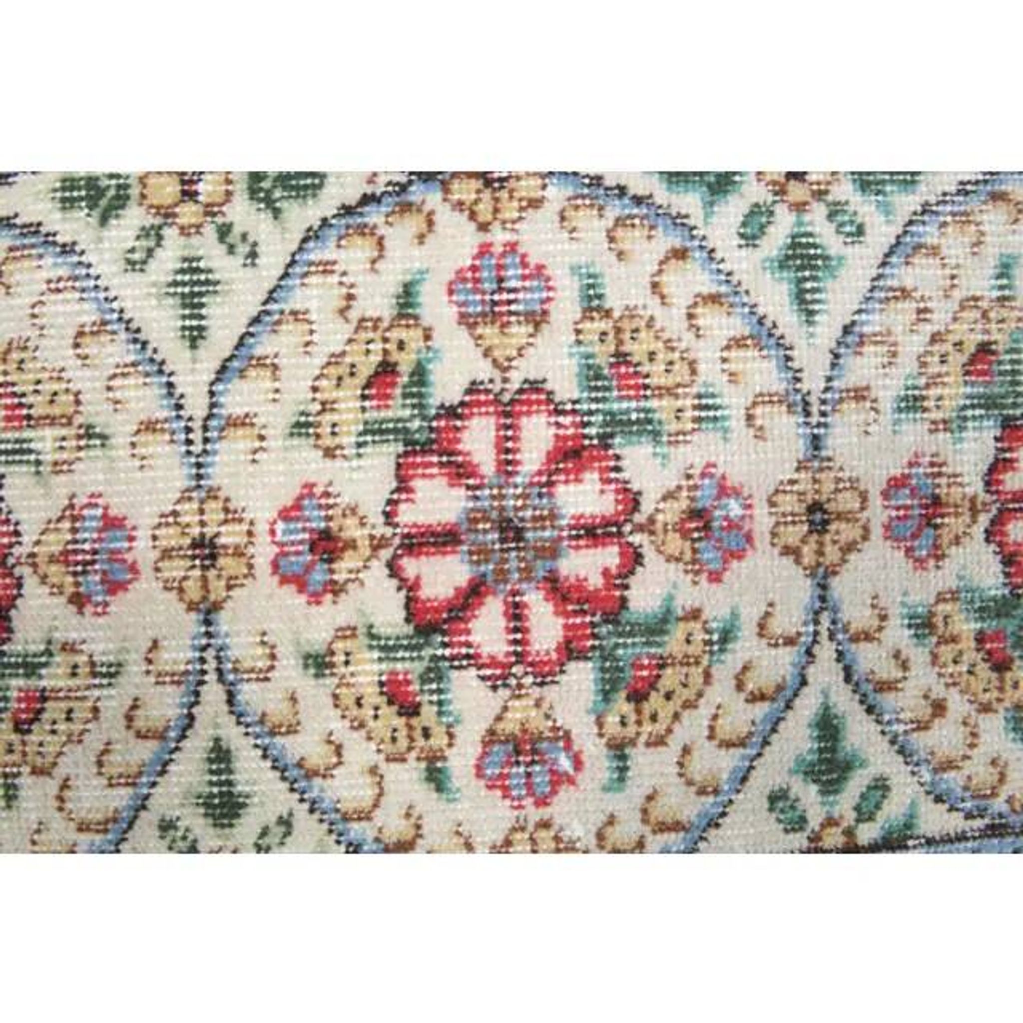1970s Turkish Oushak Handmade Wool Cotton Beige Area Rug 101x191