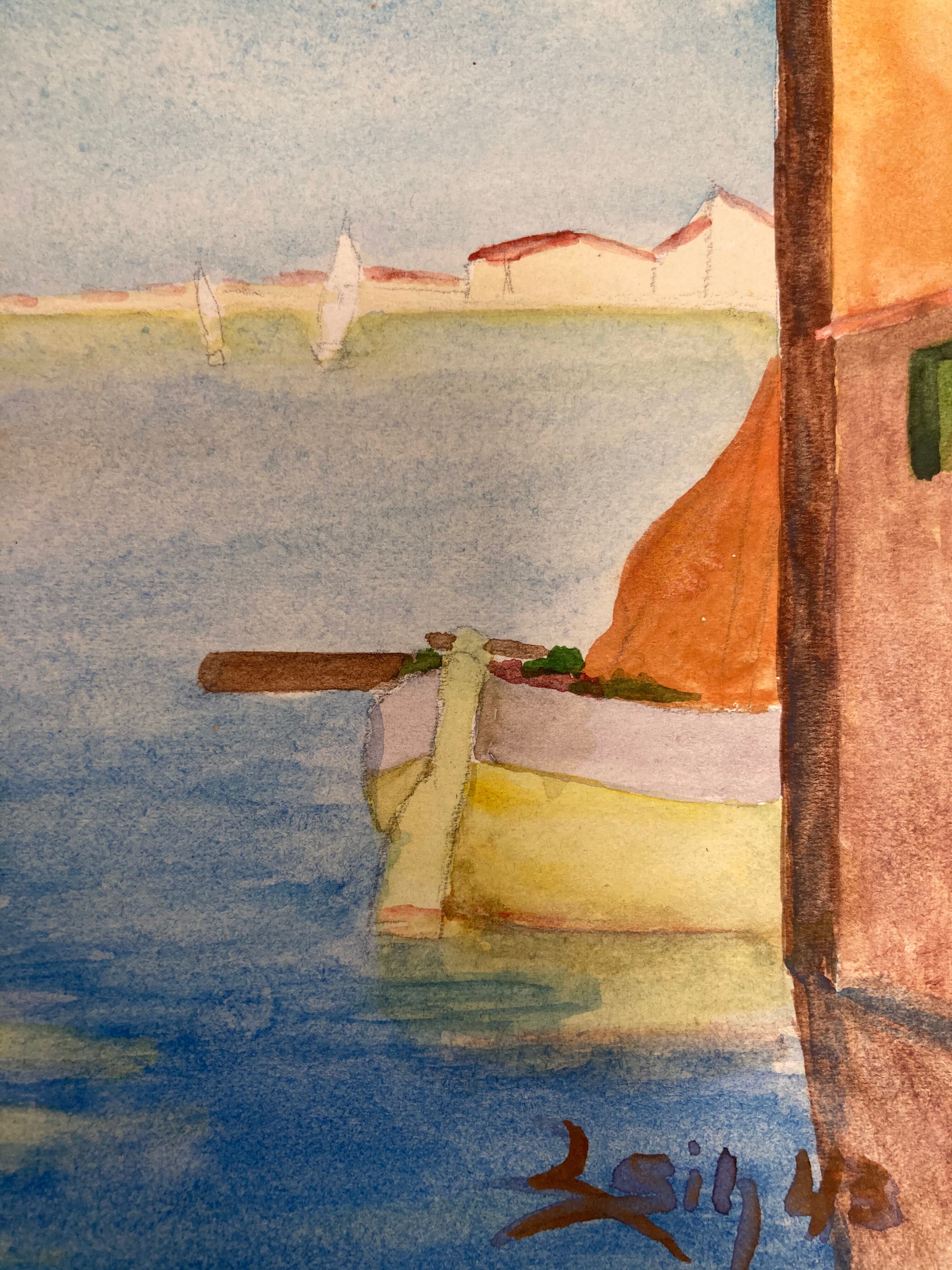 Aquarelle marine vintage