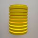 Pop Art Yellow Louvered Cylinder Pendant Lamp, Scandinavia, circa 1970