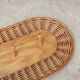 Rattan and wood wall coat rack by ULUV, former Czechoslovakia 1960