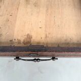 19th century walnut drapery table 2m1