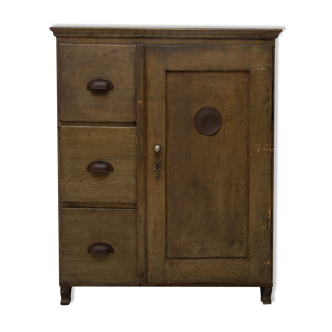Patinated kitchen cabinet or cupboard, 1900