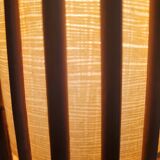 Old vintage Louis Sognot rattan lamp from the 50s and 60s