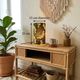 Olive green/yellow ethnic printed flower wax tube lamp