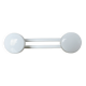 White lacquered metal coat rack with 2 hooks from the 70s