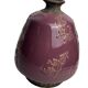 Raku glazed mauve potiche with floral decoration, Jardin d’Ulysse, 20th century