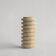 Layered travertine vase