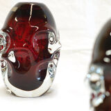 Pair of glass vases by Aseda Sweden