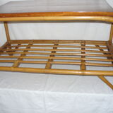 Bamboo coffee table rattan of the 1950s