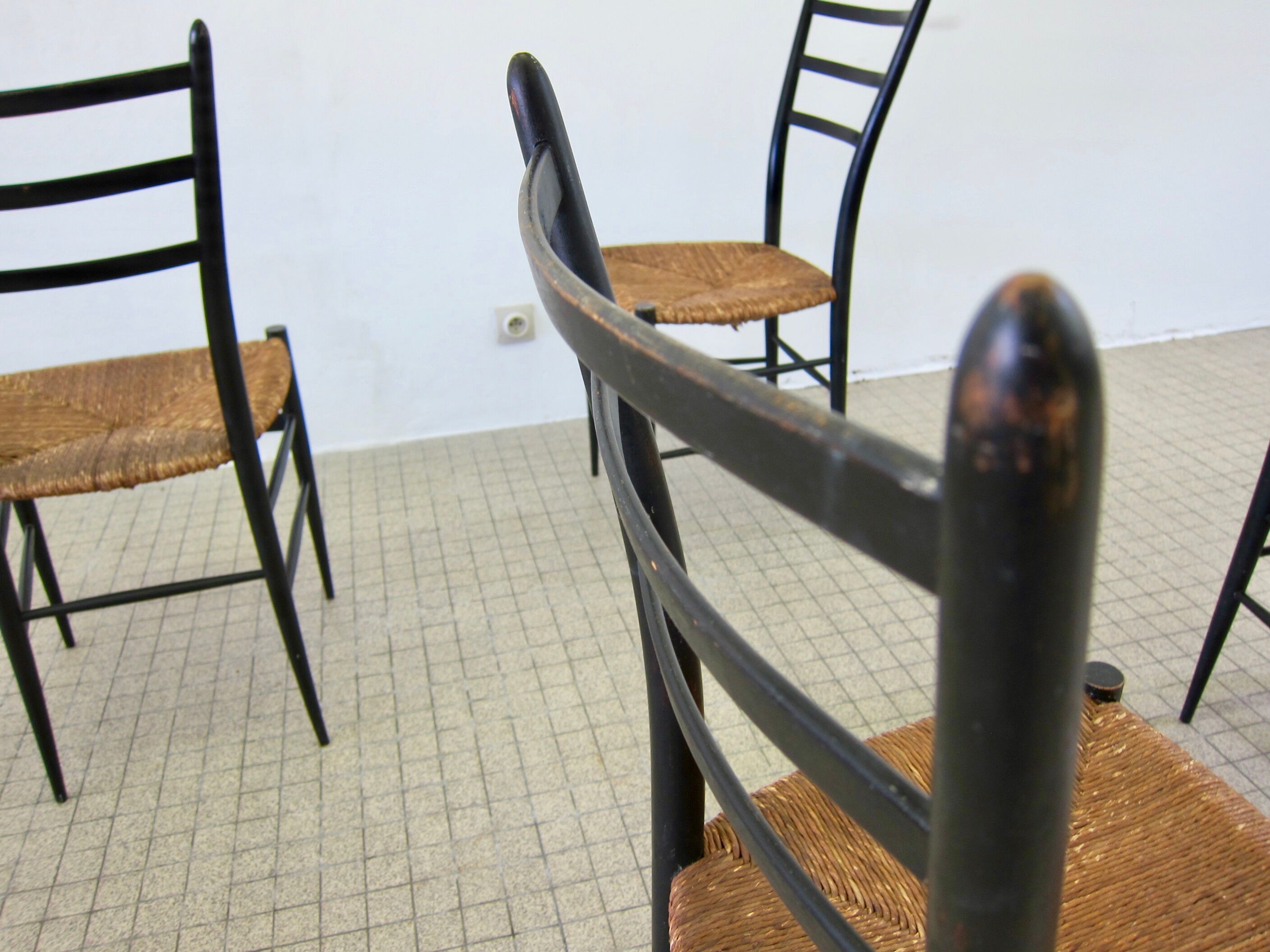 Set of 4 Chiavari Spinetto dining chairs midcentury design