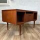 Vintage scandinavian double-sided teak desk by andreas pedersen, 60s