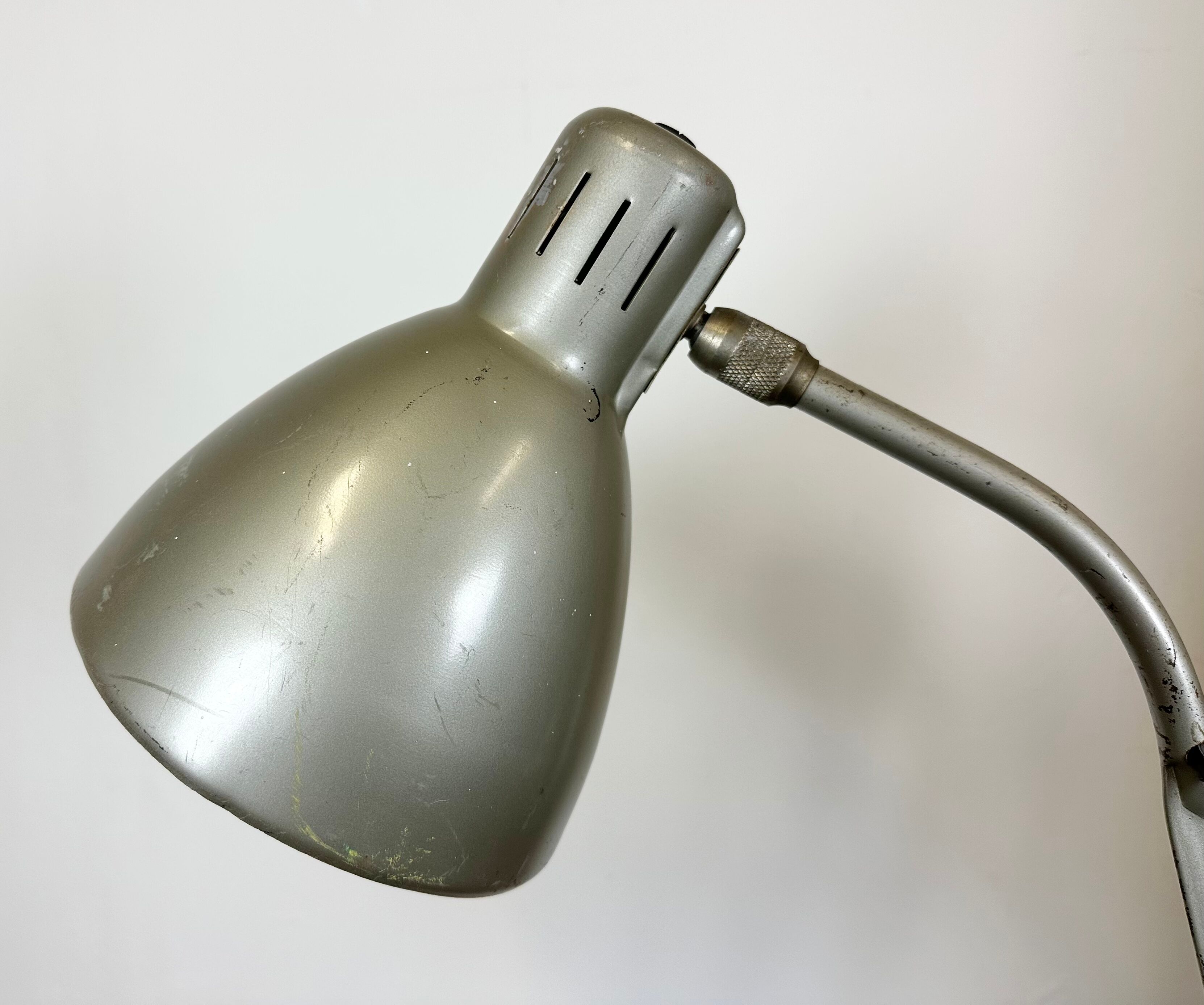 Grey industrial scissor wall lamp from erpe, 1960s