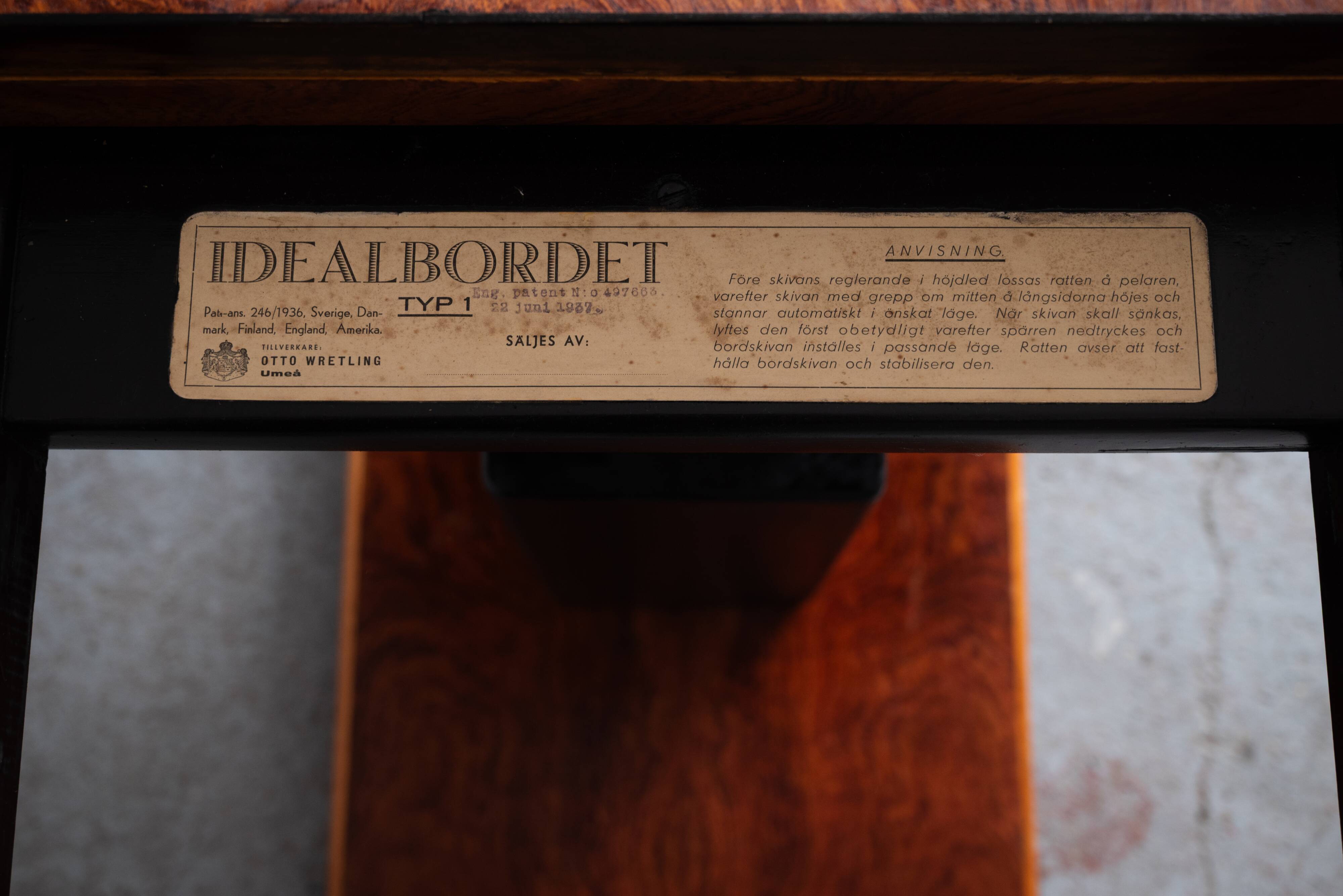 Multifunctional table 'Idealbordet' by Otto & Bo Wretling