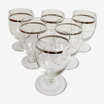 Set de 6 verres à vin cristal