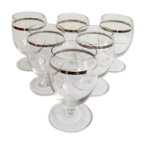 6 crystal wine glasses