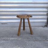 Solid elm tripod stool