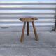Solid elm tripod stool