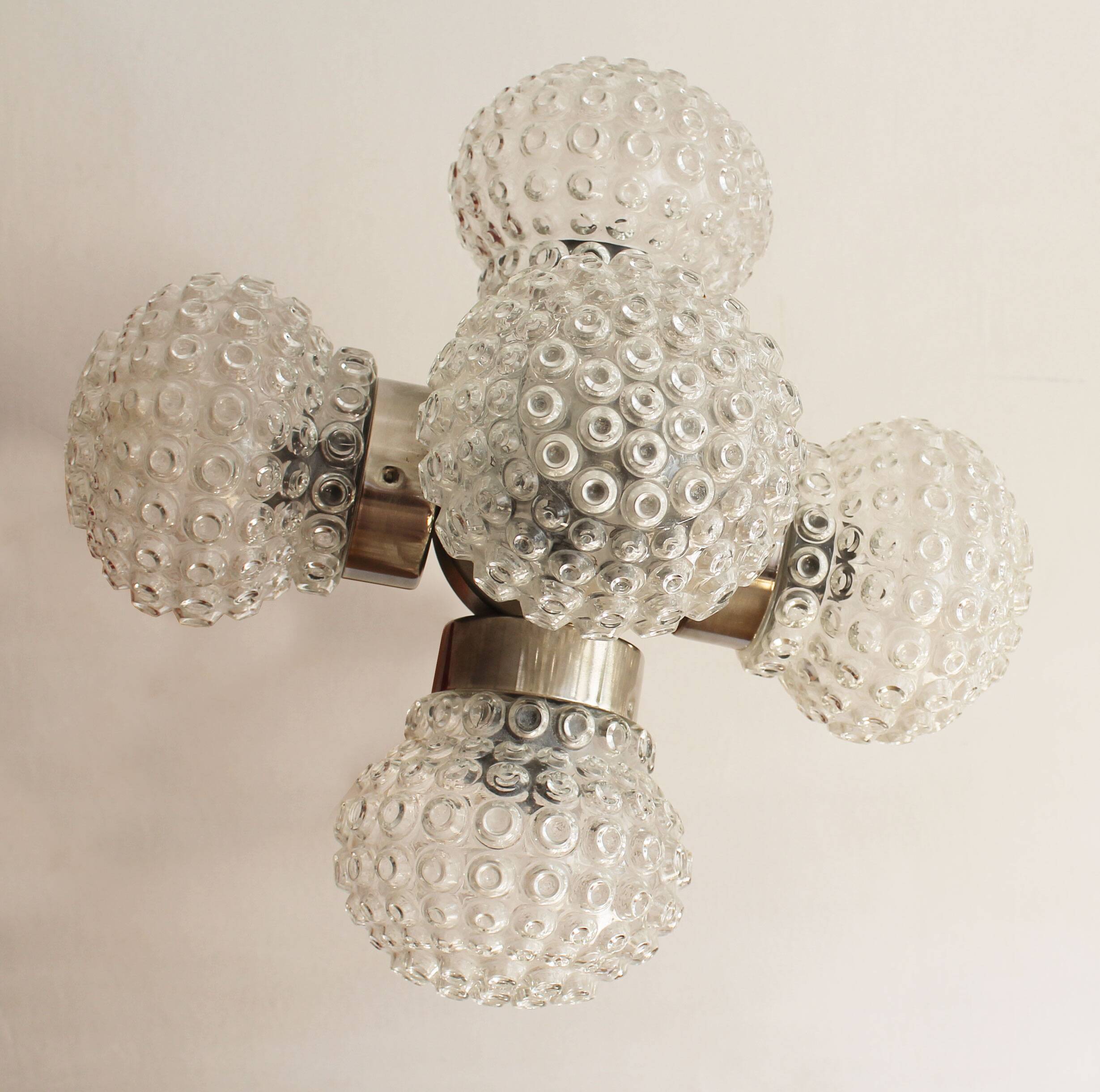 1970's Ceiling Lamp by Miroslav Cermak for Kamenicky Senov Factory