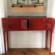 Chinese red lacquered console early twentieth century