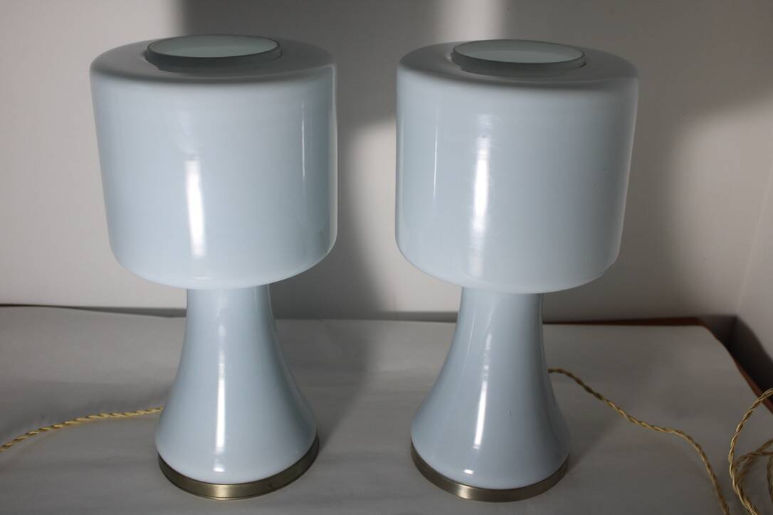 Vistosi Murano Lamp Vintage 70 Italy x2