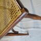 Chaise bistrot  Thonet N°118 pieds compas 1895, cannée