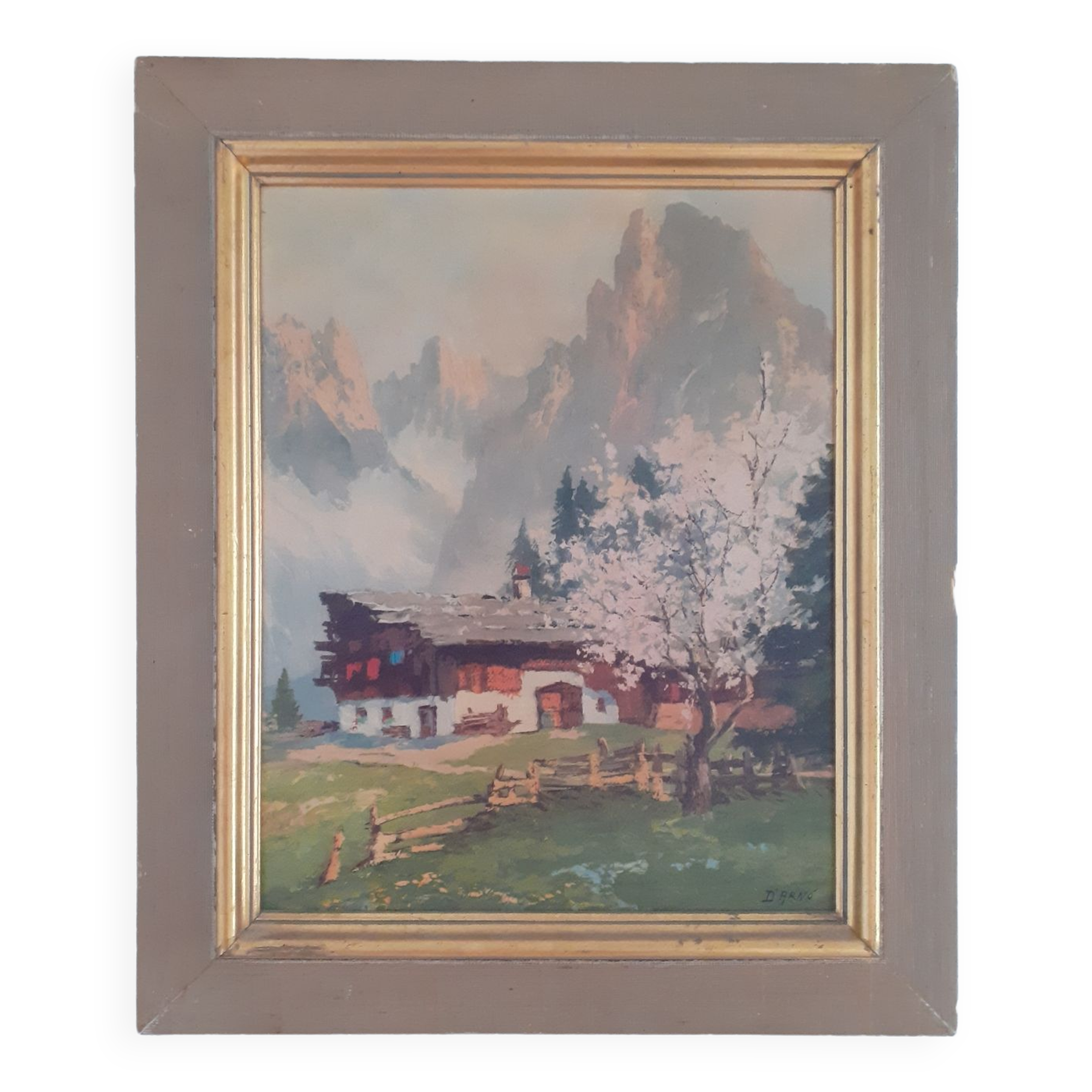 Tableau paysage de montagne