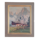 Tableau paysage de montagne