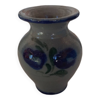 Petit vase terre grise 1970