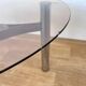 Midcentury design chrome and smoked glass coffee table - 1970s