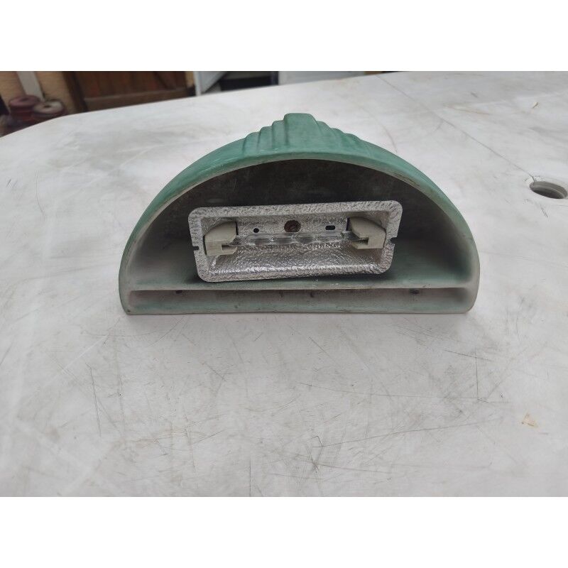 Art Deco wall light in green faience.