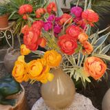 Murano vase in vintage cream brown glass 30 cm