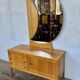 Vintage light wood dressing table and toilet sideboard