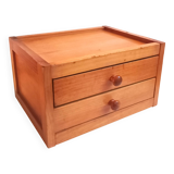 Meuble tiroirs petite commode pin vintage