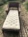 Chaise longue en bambou et rotin avec son matelas