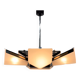 Mid-Century Plastic and Metal Chandelier by Lidokov, Czechoslovakia