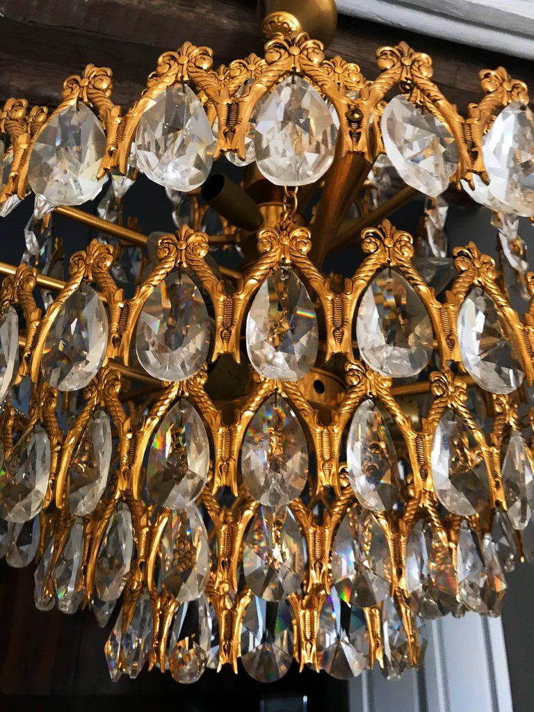 Italian 1960 cut crystal chandelier